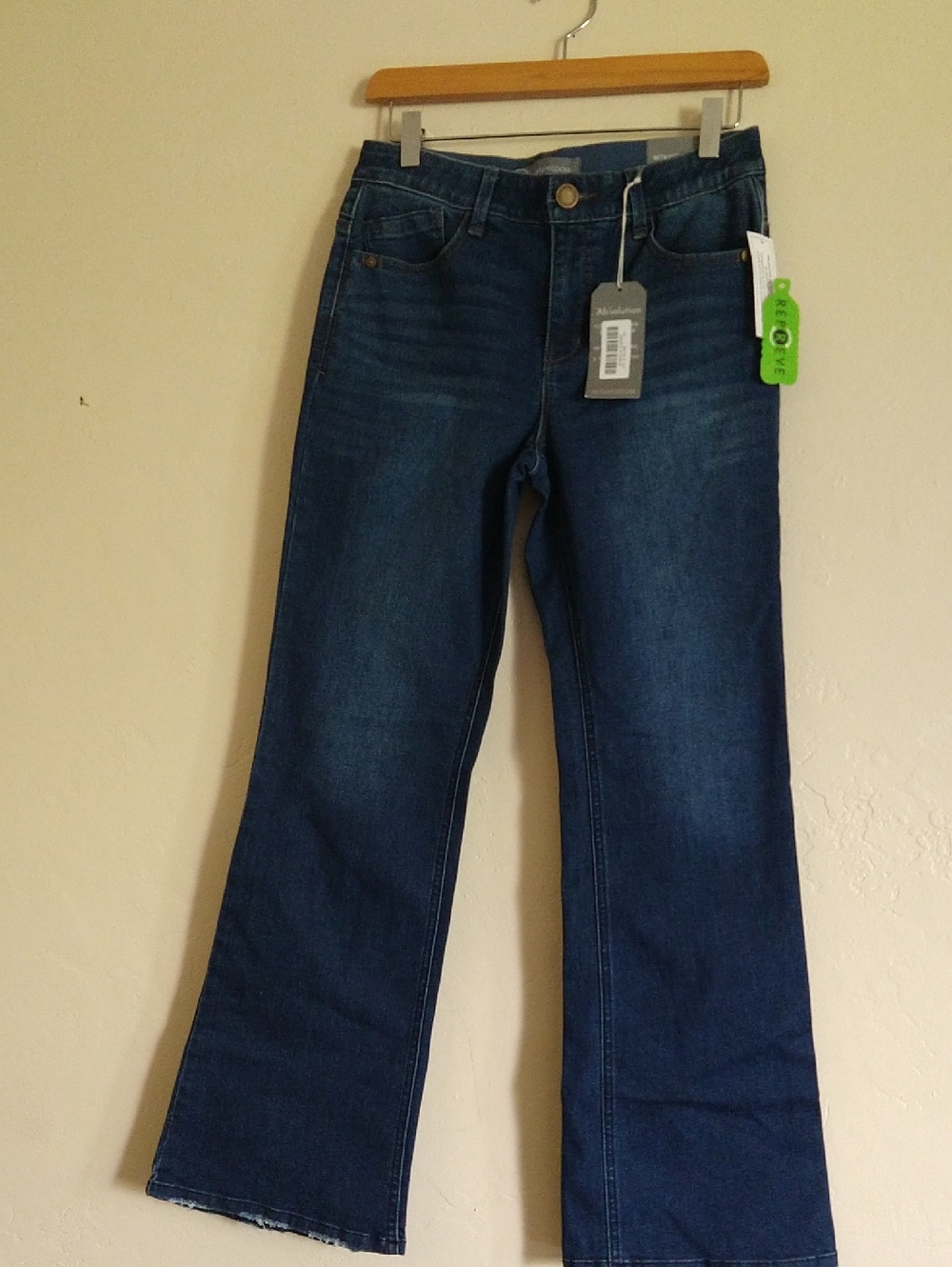 With &Window Madison "Ab Solution High Rise Dark Wash Jeans Size 4P